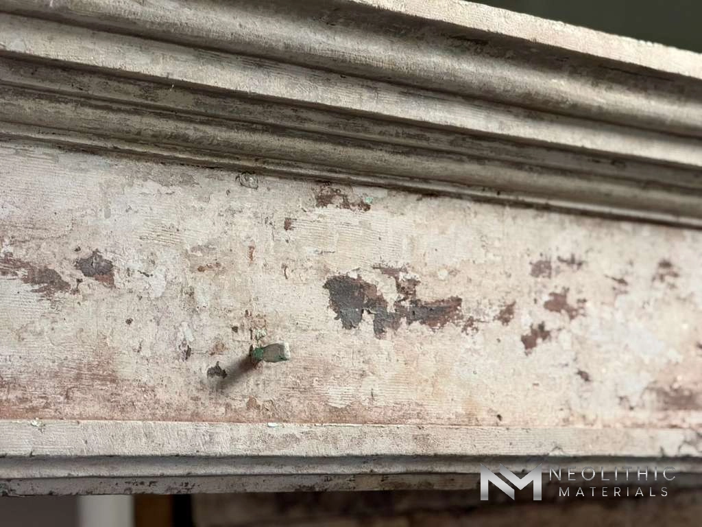 French Antique 18th Century Limestone Fireplace - Image 6